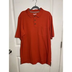 Duluth Trading‎ Relaxed Fit Polo Shirt Men's Large Tall Short Sleeve Red